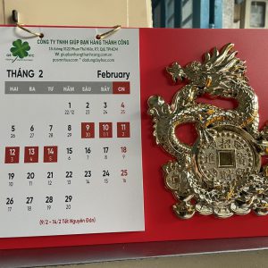 lịch bàn, lịch treo tường, linh vật Rồng, giáp thìn 2024