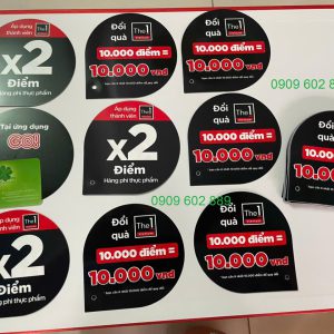 Dangler nhựa VIKKI Digital Bank, in offset UV, in trên nhựa, thẻ nhựa không thấm nước